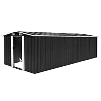 Capanno Da Giardino In Acciaio Zincato 118.5x97x209.5cm Grigio - Casetta Attrezzi Con Serratura - Foto 11