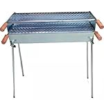 Churrasqueira Espetinho Dupla Galvanizada Desmontavel Carvão casa empresa churrasco espeto