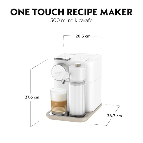 Nespresso De'Longhi EN640.W Gran Lattissima Kaffeekapselmaschine mit automatischem Milchsystem,19 Bar Druck, 1400W,Weiß – Bild 5