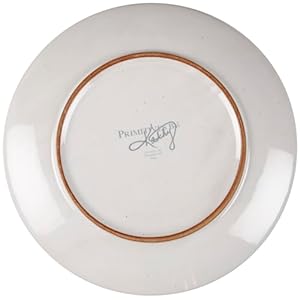 Primitives by kathy winter tree salad plate this durable stoneware salad plate features a snowy cream color with brown debossed winter trees bare ceramic accents on the rim  urban country home decor