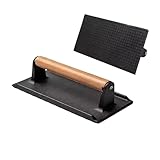 Genérico Prensa De Parrilla,Menaje Rectangular Resistente - Prensa de Carne de Bistec para Barbacoa Exterior - para Tortilla, Plancha, Cocina, Parrilla, BBQ, Exterior y Camping