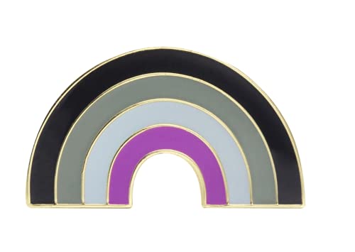 Asexual Regenbogen-Flagge LBGT Flagge Metall Pride Brosche Pin Badge