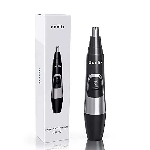 donlix Nose Hair Trimmer for Men by Battery Operted and Stainless Steel cutter blade Ear and Nose Trimmer for Men Black