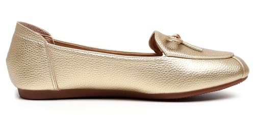 VenusCelia Women's Bowknot Wide Flat Shoe3