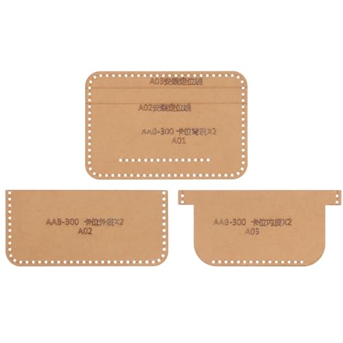 1 conjunto de modelos de produção de carteira faça você mesmo, estêncil, moldes de corte para artesanato, bolsa de cartão, kit de modelos para projetos feitos à mão