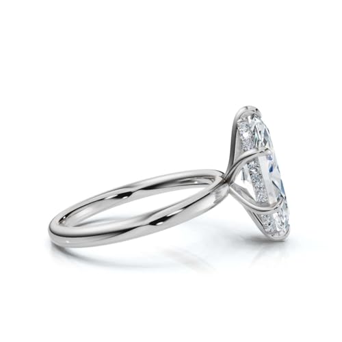 1-5 CT Moissanite Engagement Ring Colorless VVS1 10K 14K 18K Solid Gold & 925 Sterling Silver Hidden Halo Moissanite Ring moissanite ring Christmas Gift For Women3