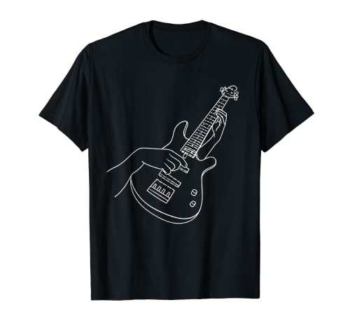 Camiseta de manga corta con diseño de guitarra, estilo retro vintage Camiseta