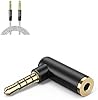 Adaptador de ángulo de 0.138 in incluido con cable auxiliar 1.5f macho