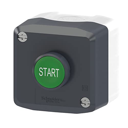 Boîtier bouton poussoir vert 1NO START pour commande électrique de circuit