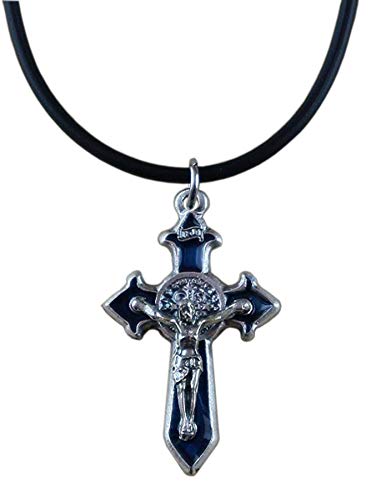 Eurofusioni Pendente Crocefisso INRI Blu San