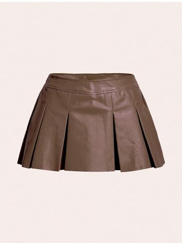 Solid Color Pleated A-Line Skirt Casual Vacation 2025 Fashion Skirts for Women4