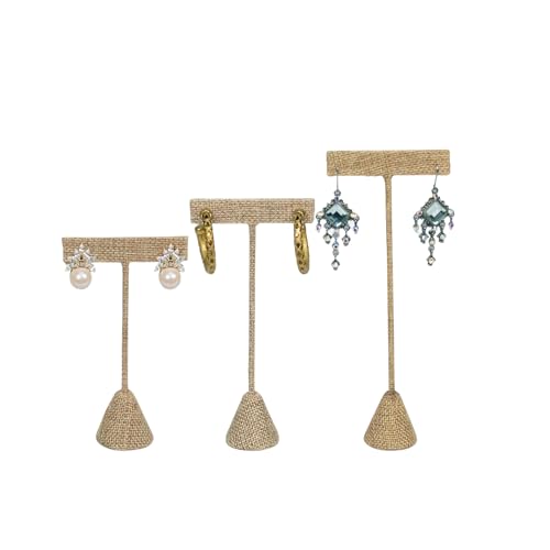 Linen Burlap Earring T Stand
