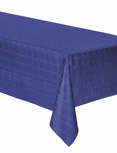ISAP FRANCE Nappe en Rouleau Papier damassé Bleu Marine 6 m