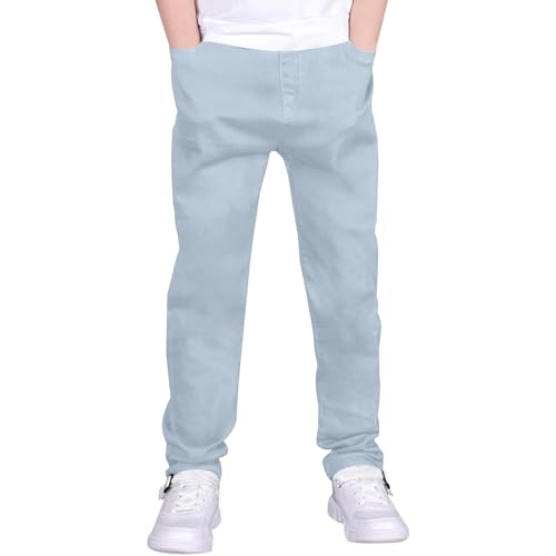 Boys Uniform Pants Kids Boy School Uniform Pants Stretch Cotton Chino Navy Khaki Trousers with Pockets Sizes 5-16Y