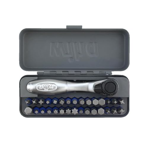 Image of Wiha 76889 32 Piece GoBox TerminatorBlue Impact Bit Set with Mini Ratchet