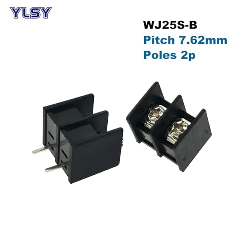 Conector de cable para PCB tipo bornier de barrera con 6 pines rectos, 50 uds 2