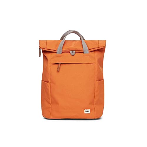 ROKA London Finchley Una pequeña mochila de lona sostenible, Naranja atómica, S
