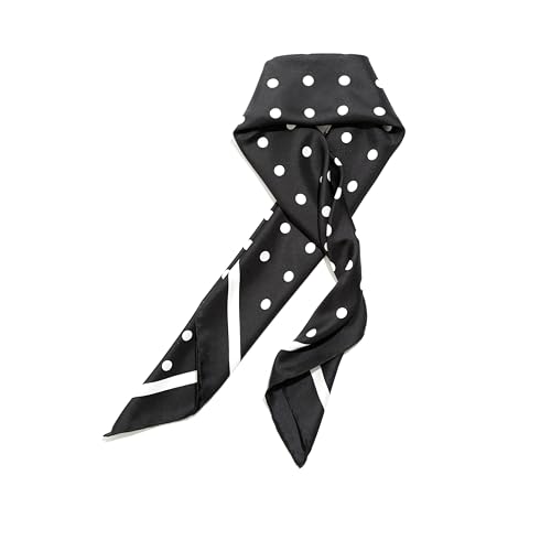 Ladies' 100% Silk Twill Large Square Scarf 35" x 35" 89cm Elegant Polka Dot Fashion Scarf for Women Versatile Hair, Head Wrap4