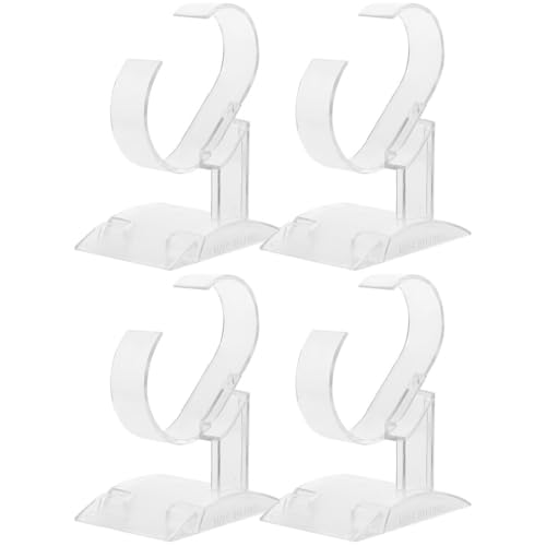 Abaodam 4 pcs Watch Display Stand Watch Holder Jewelry Stand Watch Base Transparent Single Watch Bracelet Display Stand Home Decor Retail Use