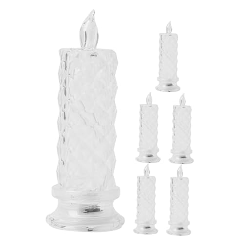 Bougies LED rose cristal anti-incendie table salle à manger
