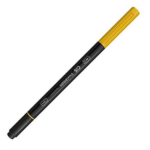 Caneta Cis Dual Brush Amarelo Ouro