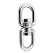 Painhongzh 2pcs Swivel Shackle Ring Marine Hardware Stainless Steel Rotation Quick Hook Buckle for Rock Climbing Hiking Rotated Carabiner