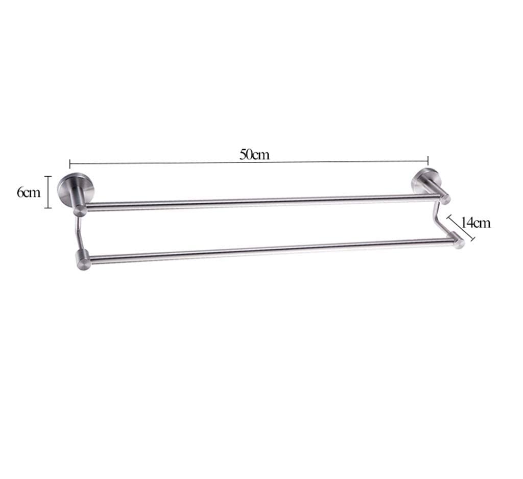 Badezimmer-Badezimmer-Handtuchhalter Handtuchhalter Wand-Badezimmerregal Doppelstange Susdurable Handtuchhalter Turmaufhänger/50cm