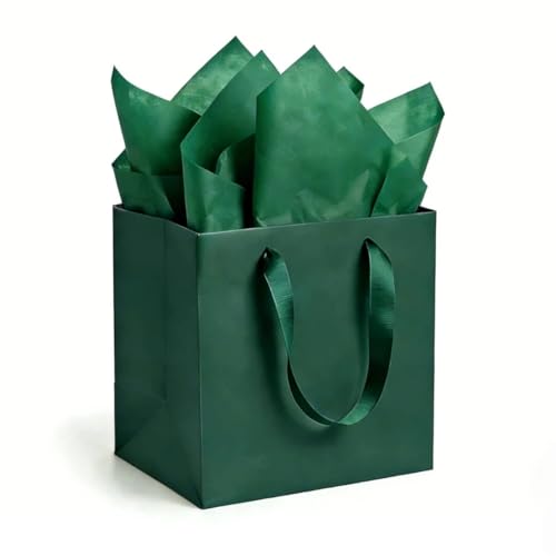 JUNESHE 2 Pack Small Square Gift Bags with Handles & Tissue Paper, 5.9 inch Yellow Paper Bag for Birthday Party Favors Baby Bridal Shower Presents Wedding Anniversary