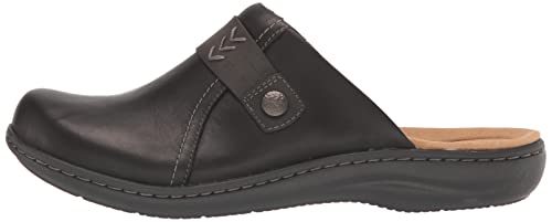 Clarks Women's Laurieann Ella Clog, Black Leather, 8 #TOP7