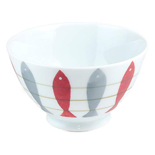 ランチャン 飯碗 ライスボウル  マルチ さかな N922902 φ11×6.2cm 波佐見焼 日本製