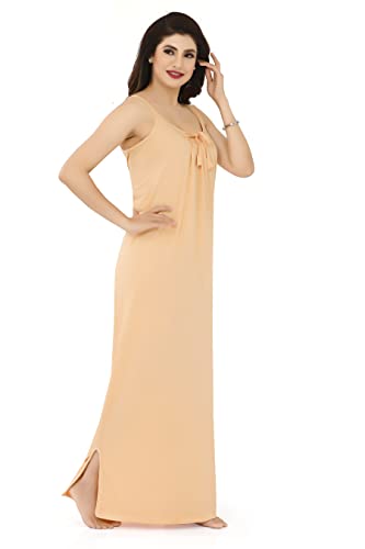 Image of AZO-Free Cotton Hosiery Camisole Nighty - Free Size-2XL