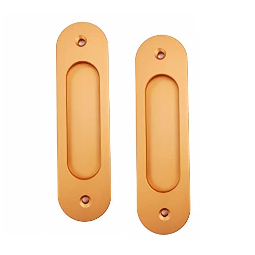 Qrity 2x Tiradores Puertas Correderas, Manija Corredera Para Puerta, Manetas Puertas con Tornillos para Cocina Gabinetes Muebles Armario, No requiere excavación de zanjas