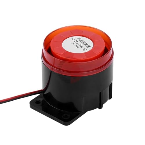 Sirène d'alarme filaire DC 24V avec flash lumineux et buzzer piézo intégré