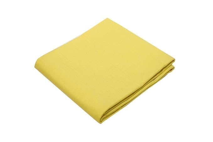 men's poly cotton blended mex fabric fancy shirt piece, solid, free size, 2.25 m (light yellow)