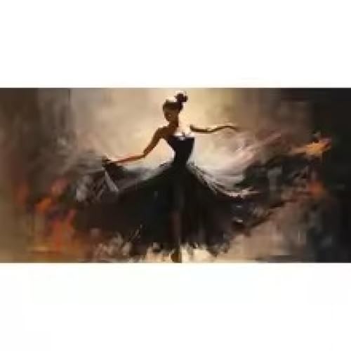 Peinture sur toile abstraite ballerine TONGYINLI tableau decoration salon 30x40cm