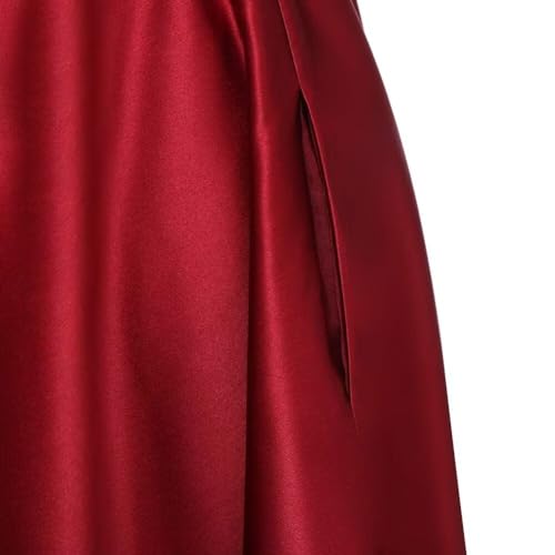 A-line Satin Prom Dresses Sleeveless for Women, Short V Neck Spaghetti Straps Homecoming Dresses Evening Dresses3