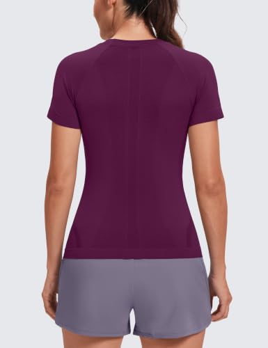 Image of MathCat Seamless Short Sleeve Workout Tops for Women