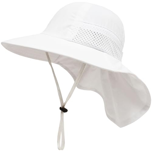 Sombrero de sol para bebé y niños pequeños transpirable con visera ancha y filtro UV