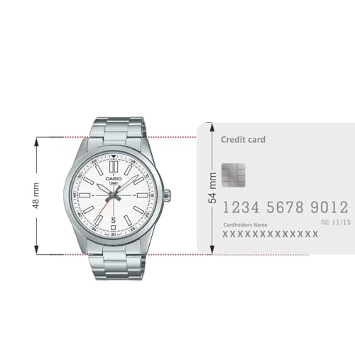 Image of Casio Men'sAnalog Black Dial Stainless Steel Black ion Plated Band
