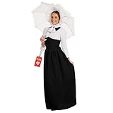 Fun Shack Disfraz Victoriano Mujer, Disfraces Época y Medievales, Vestido Victoriano para Carnaval y Halloween, S