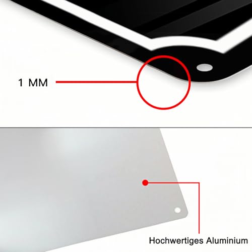 Personalisiertes Metallschild, Blechschild selbst gestalten, Wunschtext auf Metall, individuell bedruckt, schild selbst gestalte,15 x 20 cm / 20 x 30 cm / 30 x40 cm