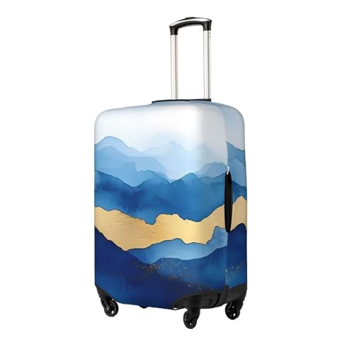 Abstract Waves Elastic Travel Luggage Cover, Washable Spandex Suitcase Protector, Anti-Scratch Fits 18-32 Inch2