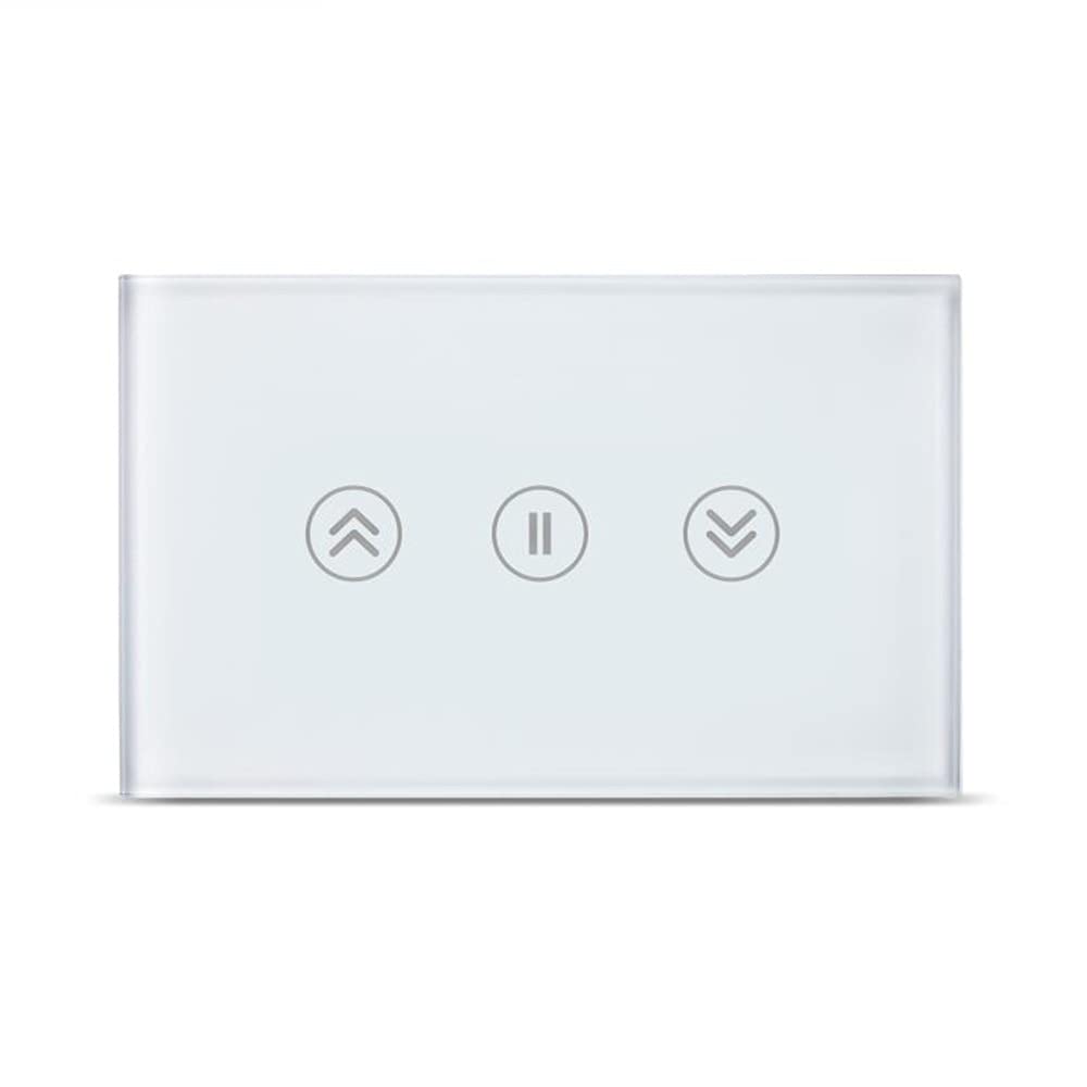 Interruptor Inteligente,Interruptor Persianas Wifi Interruptor de cortina wifi APP Control cambia la luz de fondo en OFF OFF