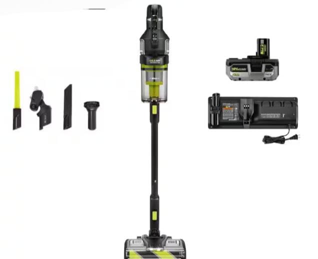 PBLSV719K Fits For RYOBI HP 18V Cordless Advanced WHISPER Series Stick Vacuum Kit with 4.0 Ah Battery and Charger