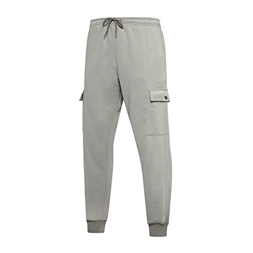 Mens Spring And Autumn Fashion Casual Pure Solid Color Bundle Foot Multi Pocket Casual Pants Big Tall Pants #TOP4