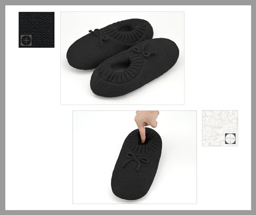 Image of DICUIRD Slipper Socks For Women With Grippers, Fuzzy With Non Slip Bottoms, Cozy Warm Knit Slippers