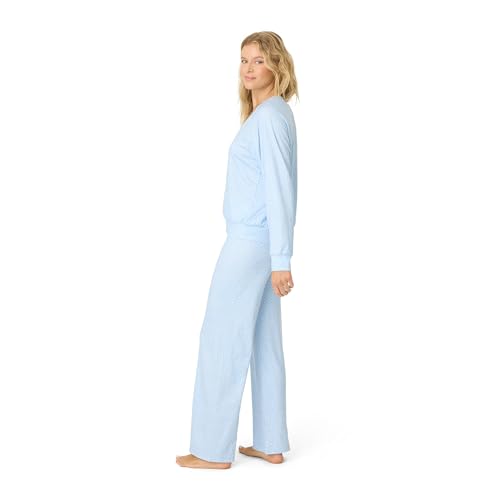 Image of PJ Salvage Women's [Amazon Exclusive] Cloud Jersey Open-bottom Pajama 2-piece Pj Set