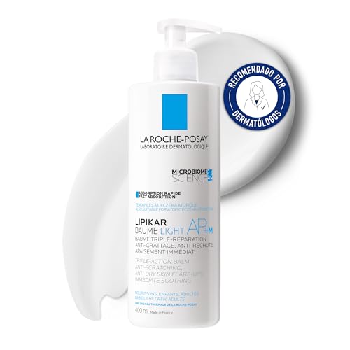 La Roche Posay Bálsamo Hidratante Corporal, Ligero, Relipidizante, Anti-irritaciones, Anti-picor, Hidrata y Calma, Enriquecido con Manteca de Karité, Para Pieles Secas y Atópicas, Lipikar AP+M, 400 ml