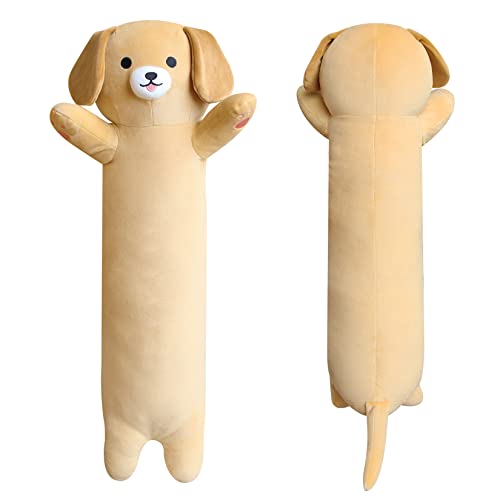 Yamepuia Long Dog Plush Pillow,67cm Dog Stuffed Animal Labradoodle Soft Huggable Plush Toy,Cute Labradoodle Dog Plushie Pillow Gifts for Kids,Boys,Girls