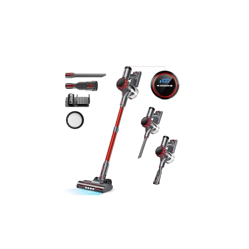 Image of UML0 S3P Cordless Vacuum Cleaner, 45kPa Powerful Suction Vacuum Cleaners for Home, 55-Min Runtime Rechargeable Stick Vacuum, Self-Standing, for Pet Hair Carpet Hard Floor, LED Display